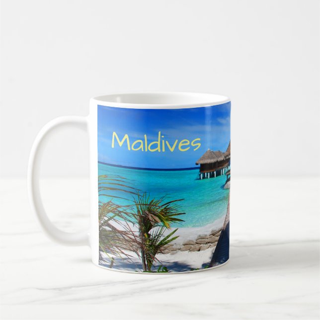 Tropisches Inselresort Malediven Kaffeetasse (Links)