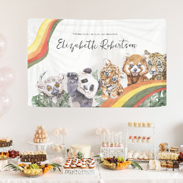Tropisches Jungle Baby | Babydusche Banner