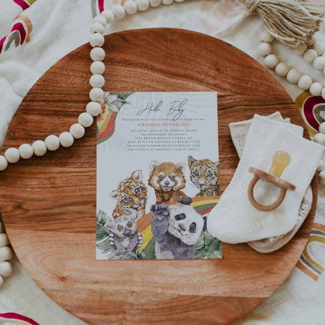 Tropisches Jungle Baby | Babydusche Einladung (Von Creator hochgeladen)