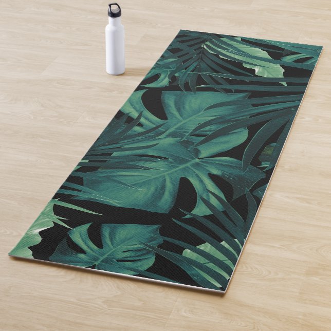 Tropisches Jungle Night Blätter Muster #1 #tropica Yogamatte (Beispiel)