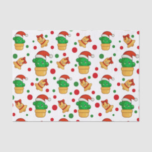 Tropisches Kaktus Weihnachten Seidenpapier