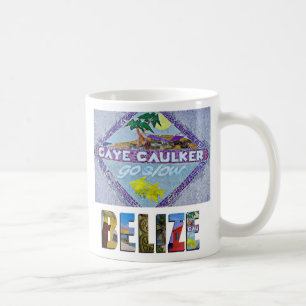 Tropisches Kalfaterer-Insel-Foto Belizes Caye Kaffeetasse