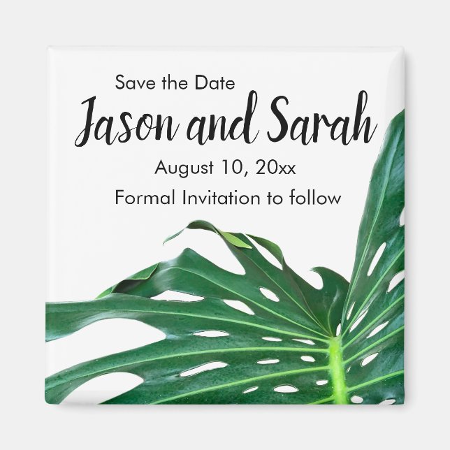 Tropisches karibisches Palmenblatt, Inseldesign Magnet (Vorne)