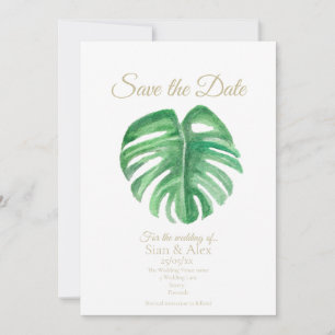 Tropisches Käsepflanzenblatt Flach Save The Date K