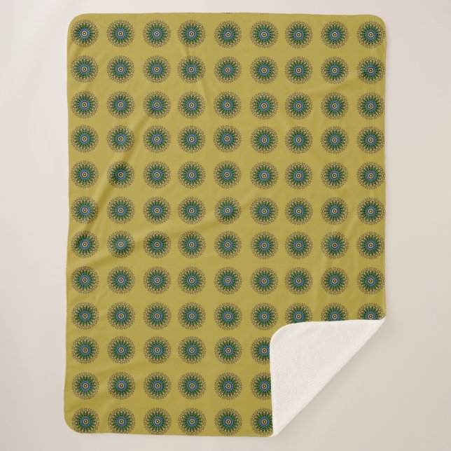 Tropisches Kiwi-Muster Sherpadecke (Vorderseite)