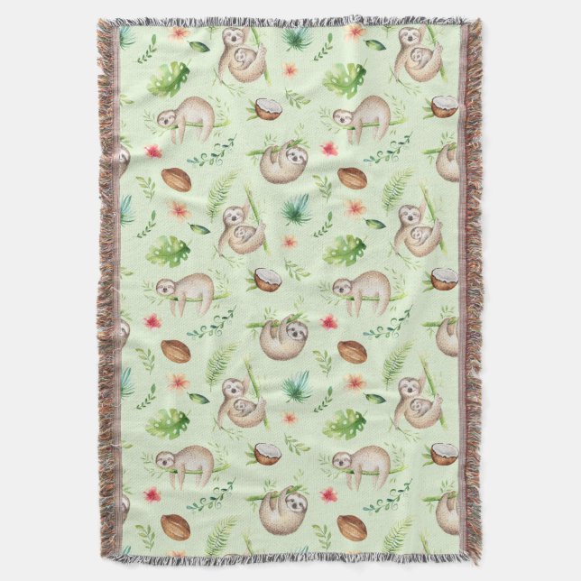 Tropisches Kokosnuss-Trägheits-Muster Decke (Vorderseite Vertikal)