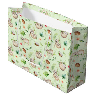 Tropisches Kokosnuss-Trägheits-Muster Große Geschenktüte