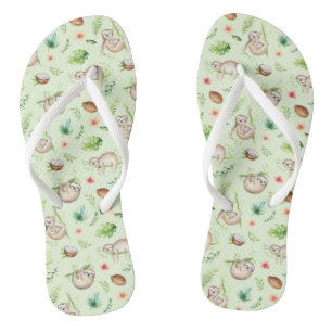 Tropisches Kokosnussmuster Flip Flops