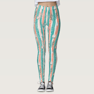 Tropisches Korallen-Ozean-Muster Leggings