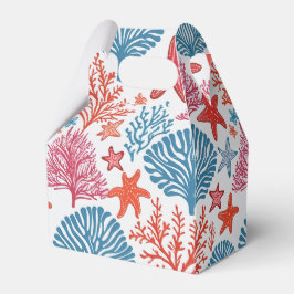 Tropisches Korallen- und Seesternmuster Geschenkschachtel