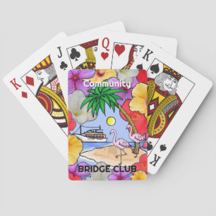 Tropisches Kreuzfahrtschiff-Design anpassbar Spielkarten