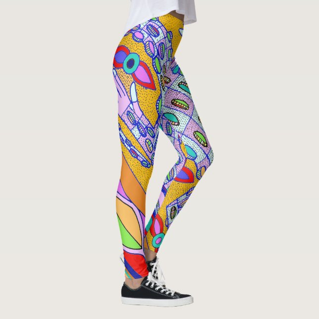 Tropisches Krokodil-Legierungsdesign Leggings (Rechts)