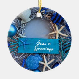 Tropisches Küstenseashell-Feiertags-Weihnachten Keramik Ornament