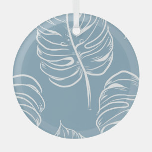 Tropisches Leaf Abstrakt: Nahtlose Vegetation. Ornament Aus Glas