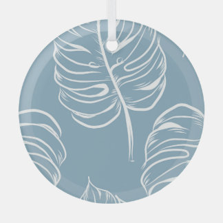 Tropisches Leaf Abstrakt: Nahtlose Vegetation. Ornament Aus Glas