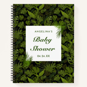 Tropisches Leaf Baby Duschgeschenkpapier Notizbuch
