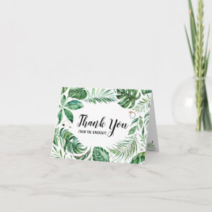 Tropisches Leaf Danke von der Graduate Card Karte
