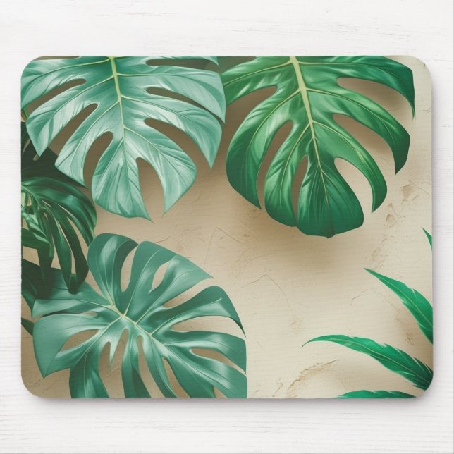 Tropisches Leaf-Desk Mat Mousepad (Vorne)