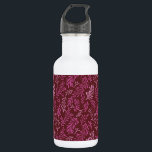 Tropisches Leaf-Muster aus Burgund und Rosa Edelstahlflasche<br><div class="desc">Fun Burgundy und Pink Floral Tropical einfach und elegant Leaf Muster. Dieses moderne Muster macht einen niedlichen Ausdruck für Naturliebhaber des Frühlings.</div>