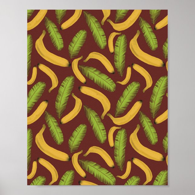 Tropisches Leaf-Muster Poster (Vorne)