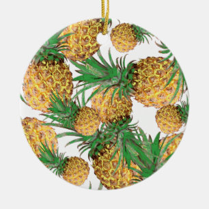 Tropisches leckeres Ananas-Muster Keramik Ornament