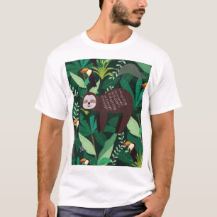Tropisches Loch: Cartoon Nahtloses Muster T-Shirt