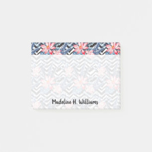 Tropisches Lotos-Blumen-Muster Post-it Klebezettel