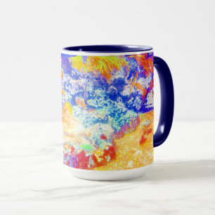 Tropisches Meer farbenes Korallenriff Tief blauer  Tasse