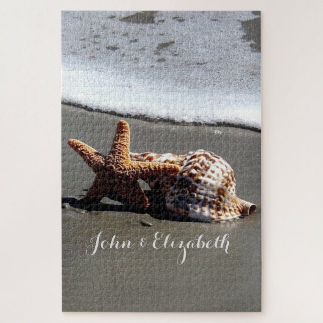 Tropisches Meer Seashells Seastar Puzzle (Vertikal)