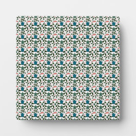 Tropisches Meeresschildkröten-Blumenmuster | Küste Fotoplatte