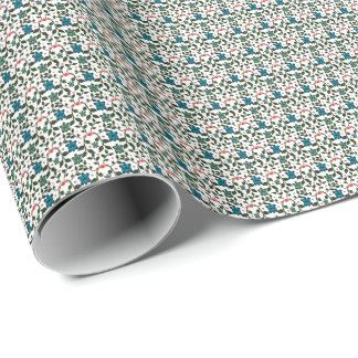 Tropisches Meeresschildkröten-Blumenmuster | Küste Geschenkpapier