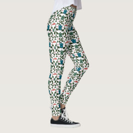 Tropisches Meeresschildkröten-Blumenmuster | Küste Leggings