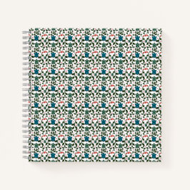 Tropisches Meeresschildkröten-Blumenmuster | Küste Notizbuch