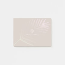 Tropisches Monogramm von weichem Pastell Gradient