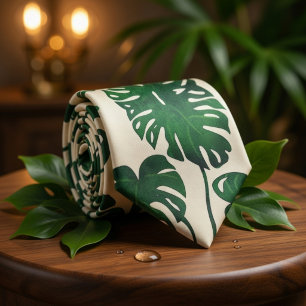 Tropisches Monstera-Blatt Krawatte