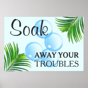 Tropisches Motivierend Wäscheservice Poster