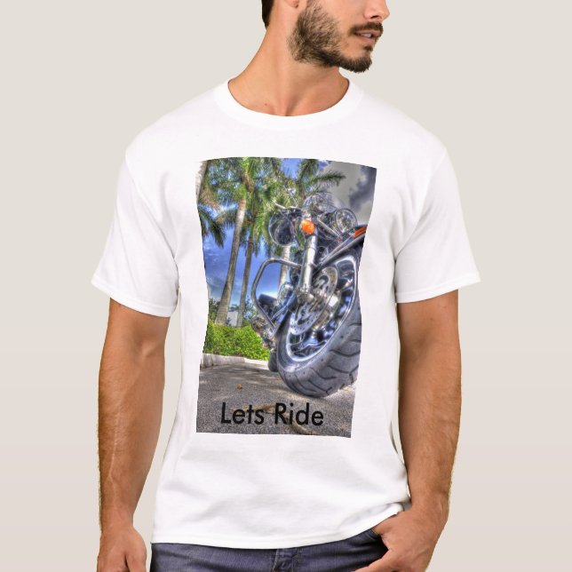 Tropisches Motorrad T-Shirt (Vorderseite)
