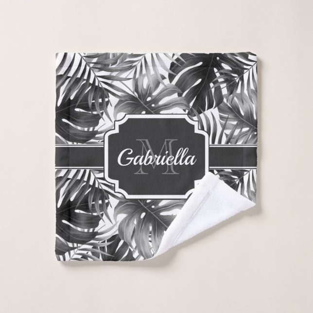 Tropisches Muster Badhandtuch Set (Waschlappen)