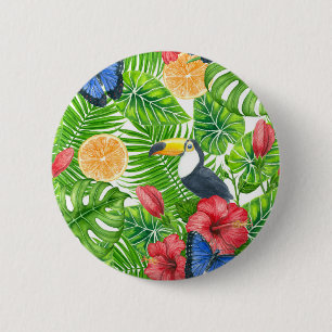 tropisches Muster Button