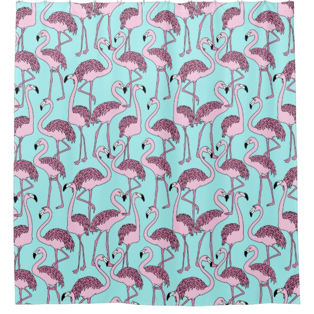 Tropisches Muster Duschvorhang (Vorderseite)