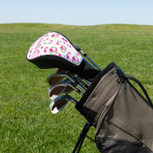 Tropisches Muster, Flamingos, Blume, Ihr Name Golf Headcover