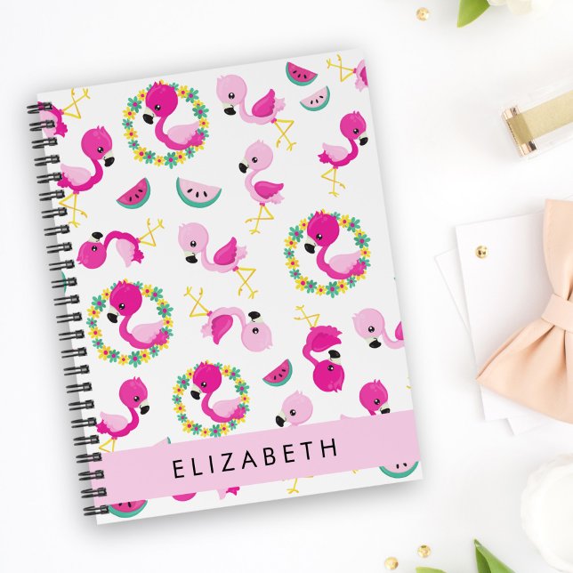 Tropisches Muster, Flamingos, Blume, Ihr Name Planer (Von Creator hochgeladen)