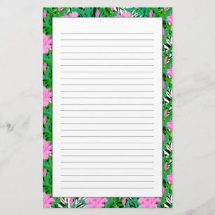 Tropisches Muster mit Dschungel-Blumen Briefpapier