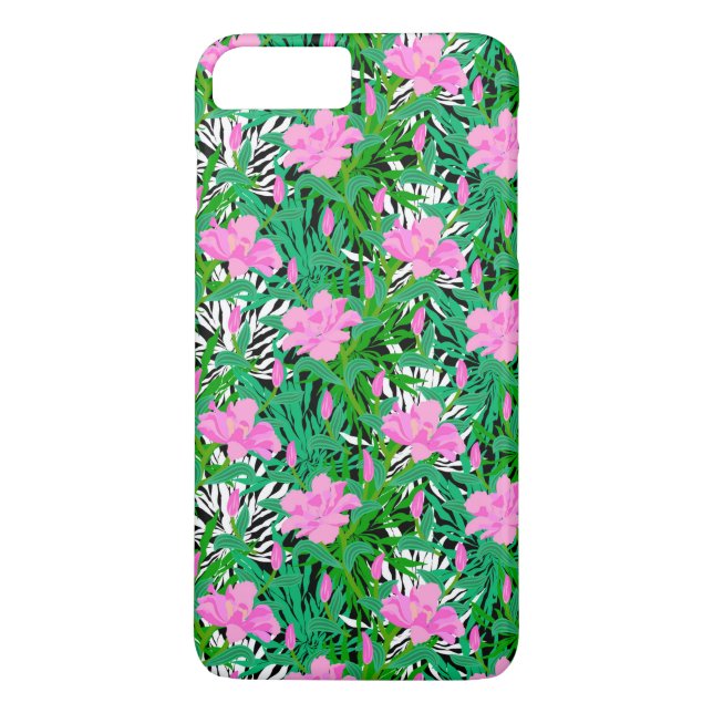 Tropisches Muster mit Dschungelbäumen-Blume Case-Mate iPhone Hülle (Rückseite)