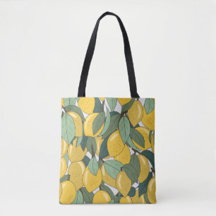 Tropisches Muster mit gelben Zitronen.