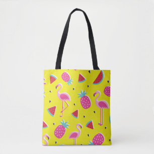  tropisches Muster mit rosa Ananas, Flamingos, w