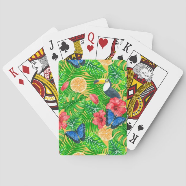 tropisches Muster Spielkarten (Rückseite)