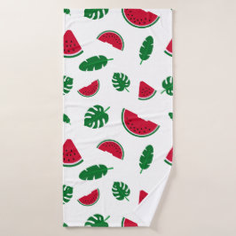 tropisches Muster, Wassermelonmuster, tropischer O Badehandtuch