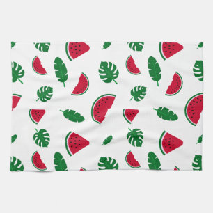 tropisches Muster, Wassermelonmuster, tropischer O Geschirrtuch