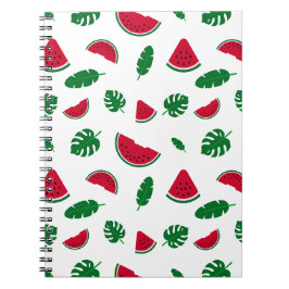 tropisches Muster, Wassermelonmuster, tropisches M Notizblock
